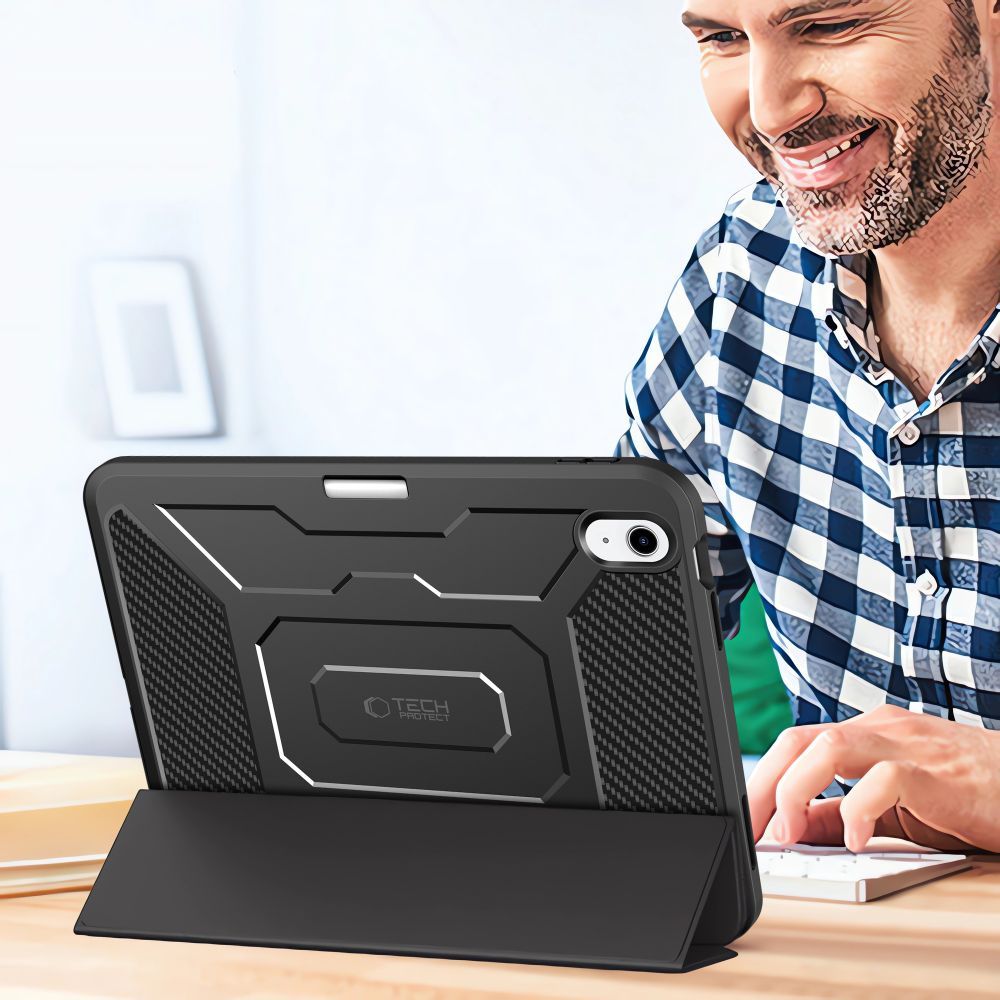  Etui z osłoną ekranu Tech-Protect Endurance do iPad 11 / 10 gen. 2025 / 2022, czarne